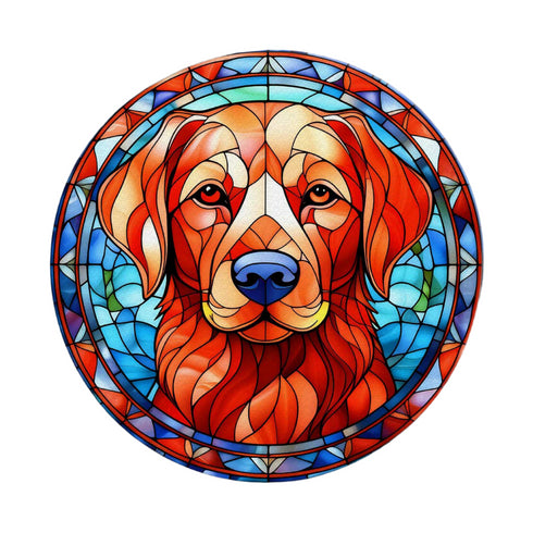 Labrador Fox Red Glass Suncatcher Worktop Saver